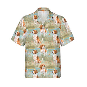 Alternative view of Beagle Hawaiian Shirt | Hawaii Shirt
