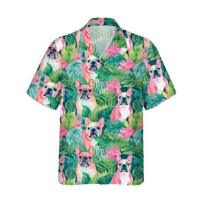 Alternative view of Bulldog Hawaiian Shirt | Hawaii Shirt