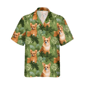 Alternative view of Corgi Hawaiian Shirt | Hawaii Shirt