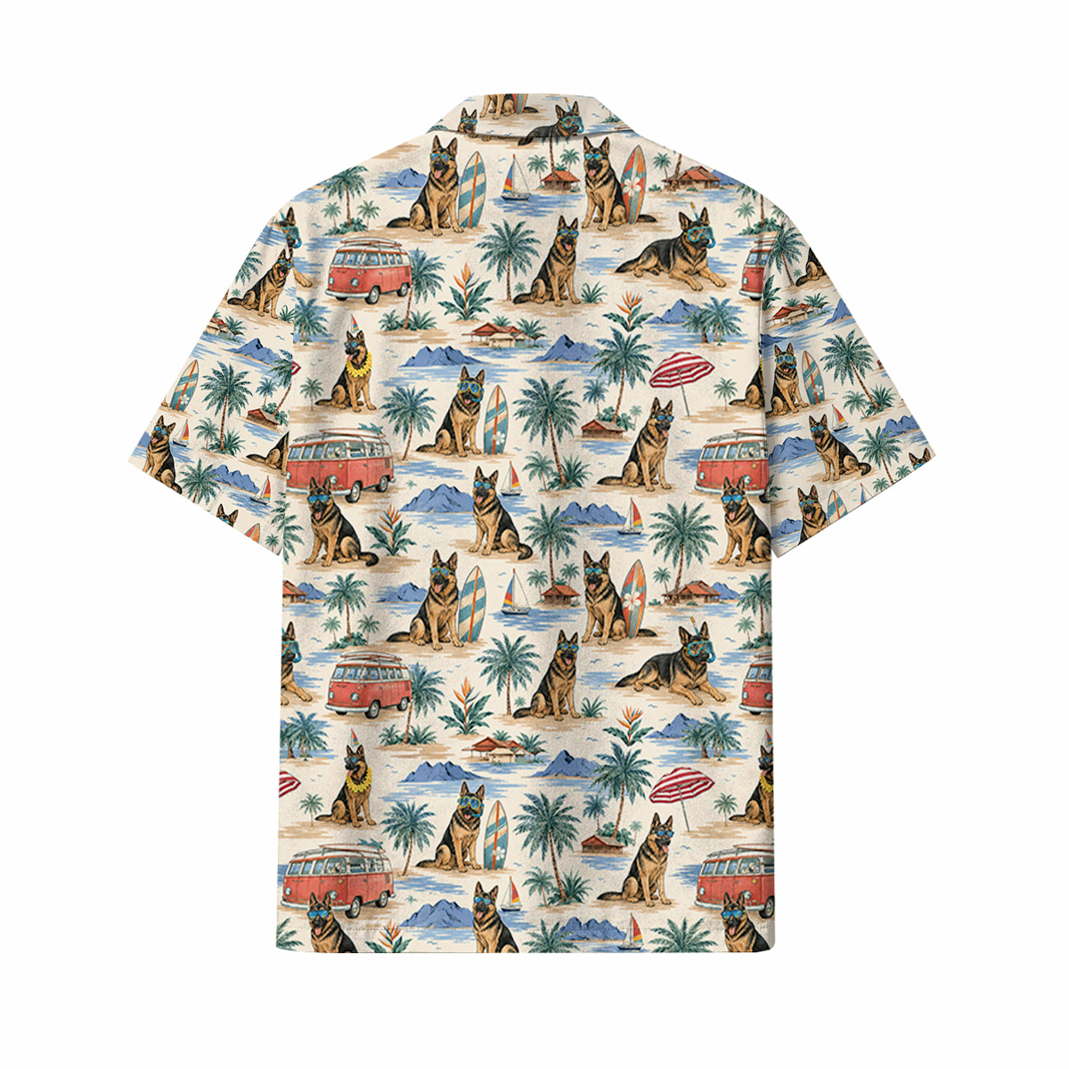 German Shepherd Hawaiian Shirt | Hawaii Shirt - Image 3