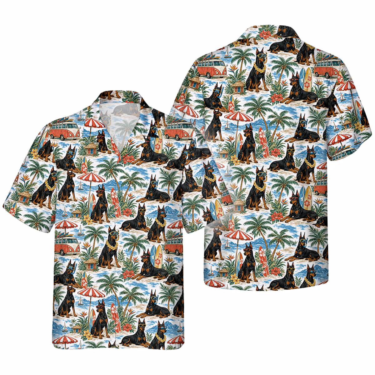 Doberman Hawaiian Shirt | Hawaii Shirt