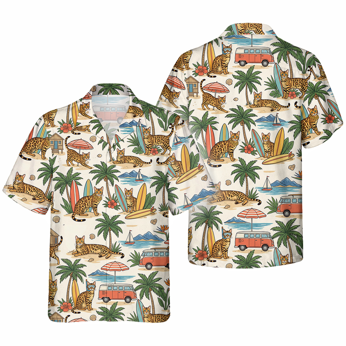 Bengal Cat Hawaiian Shirt | Hawaii Shirt