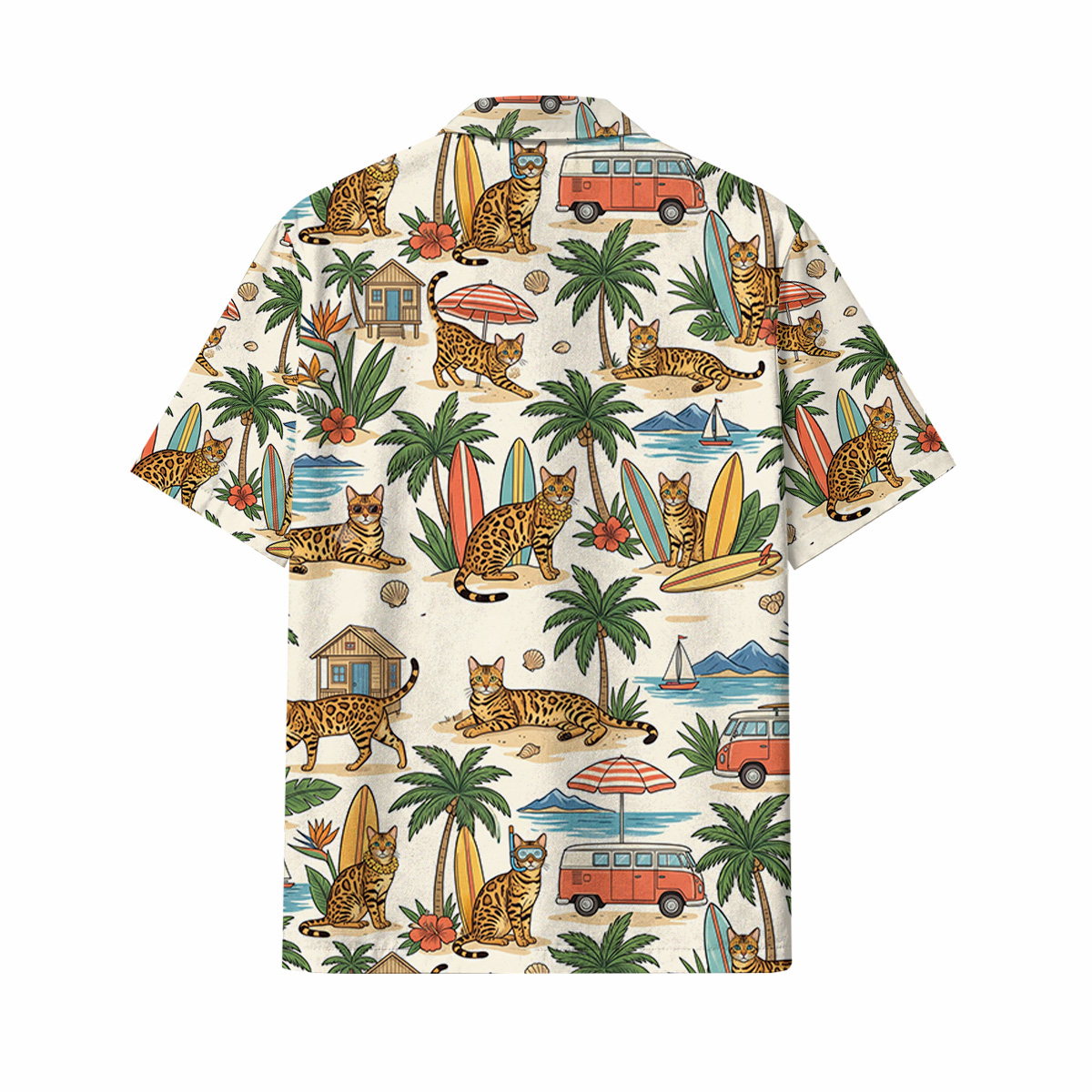 Bengal Cat Hawaiian Shirt | Hawaii Shirt - Image 3