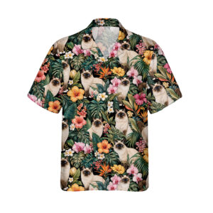 Alternative view of Birman Cat Hawaiian Shirt | Hawaii Shirt