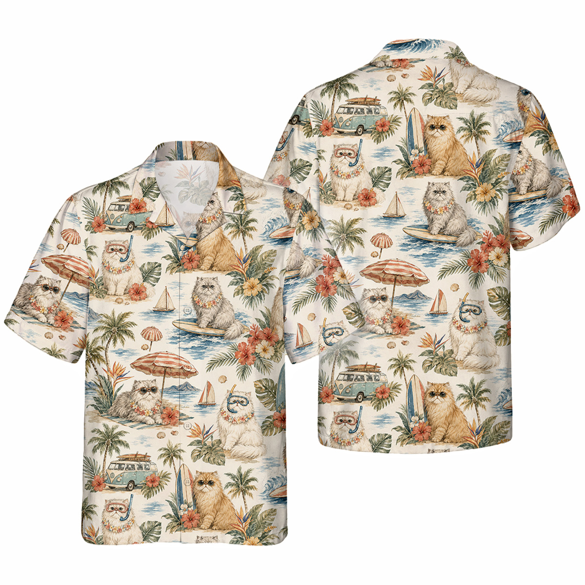 Persian Cat Hawaiian Shirt | Hawaii Shirt