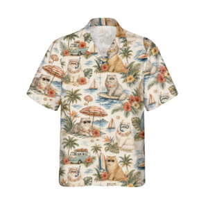 Alternative view of Persian Cat Hawaiian Shirt | Hawaii Shirt