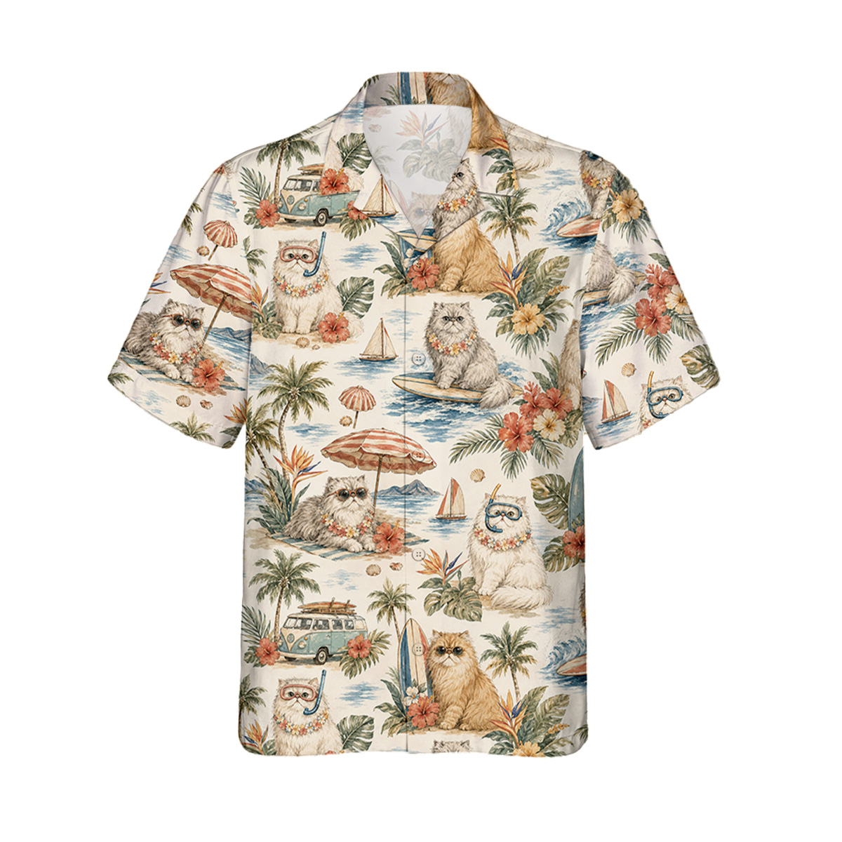 Persian Cat Hawaiian Shirt | Hawaii Shirt - Image 2