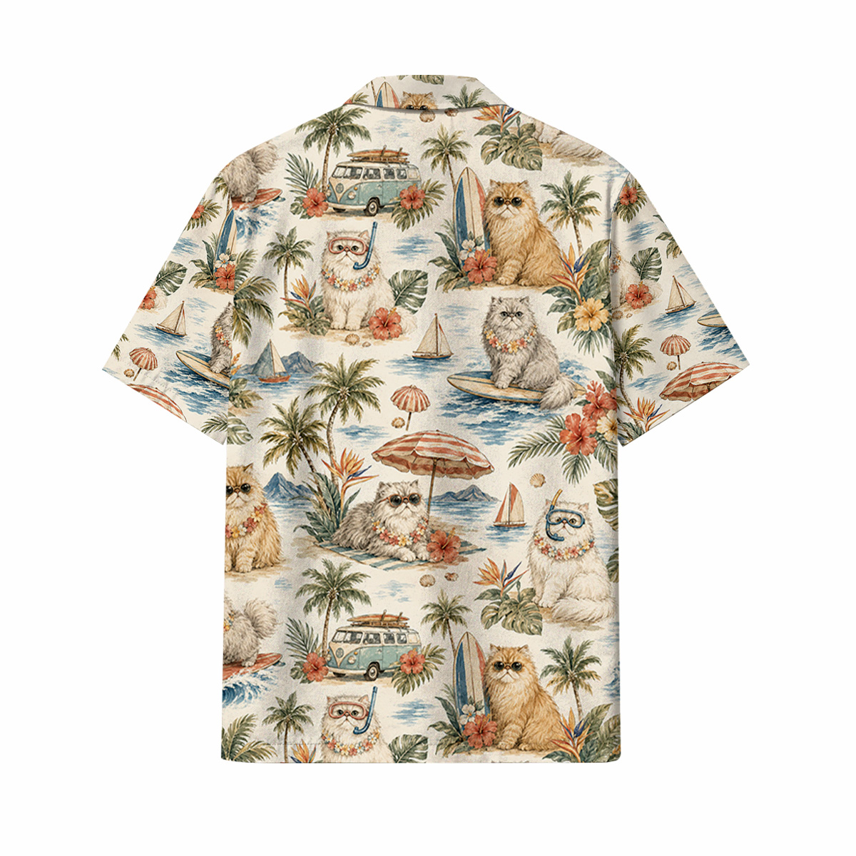 Persian Cat Hawaiian Shirt | Hawaii Shirt - Image 3