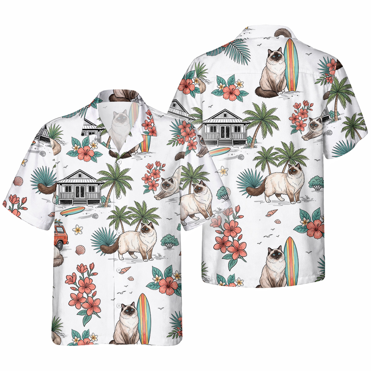 Ragdoll Cat Hawaiian Shirt | Hawaii Shirt