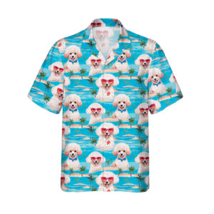 Alternative view of Poodle Hawaiian Shirt | Hawaii Shirt