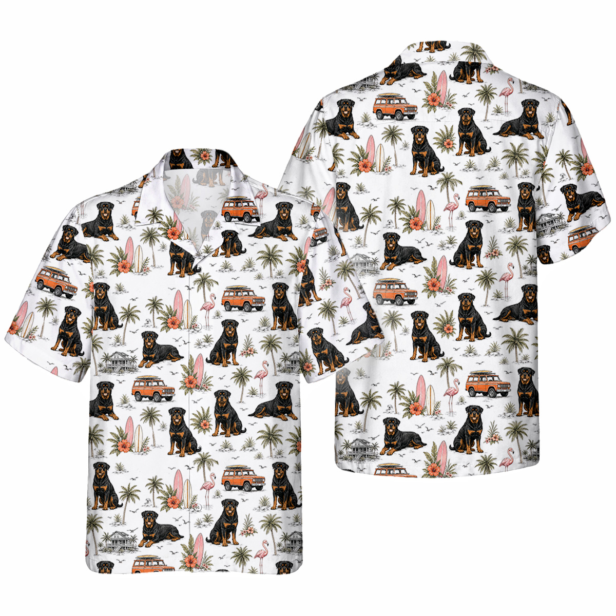Rottweiler Hawaiian Shirt | Hawaii Shirt