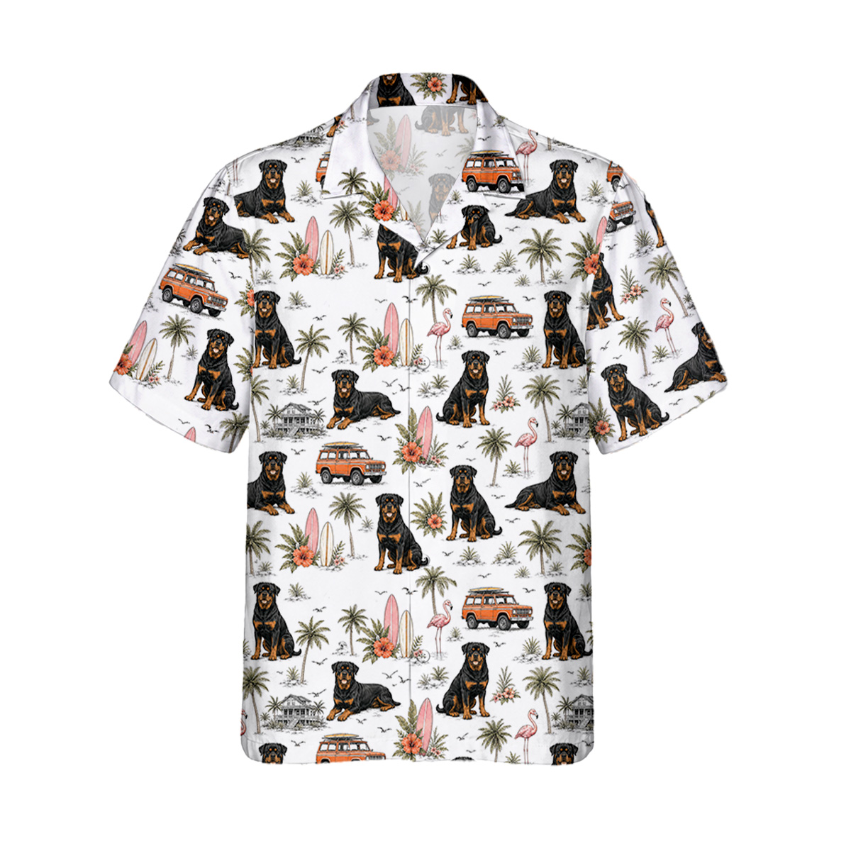 Rottweiler Hawaiian Shirt | Hawaii Shirt - Image 2